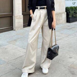 Elegant Cream Women's Slacks 106